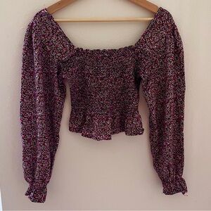 Nordstrom puff sleeve floral top